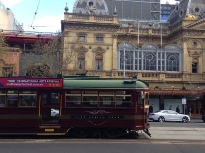 Princess Theatre and old Melbourne Tram